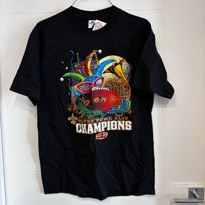 Alstyle Black Super Bowl XLIV Champions Tee